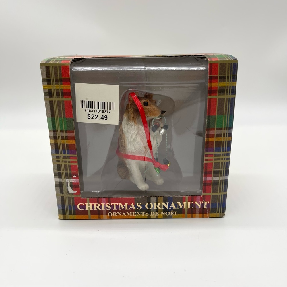Sandicast Sable Collie Ornament Christmas - Dog Figurine Holiday Decoration